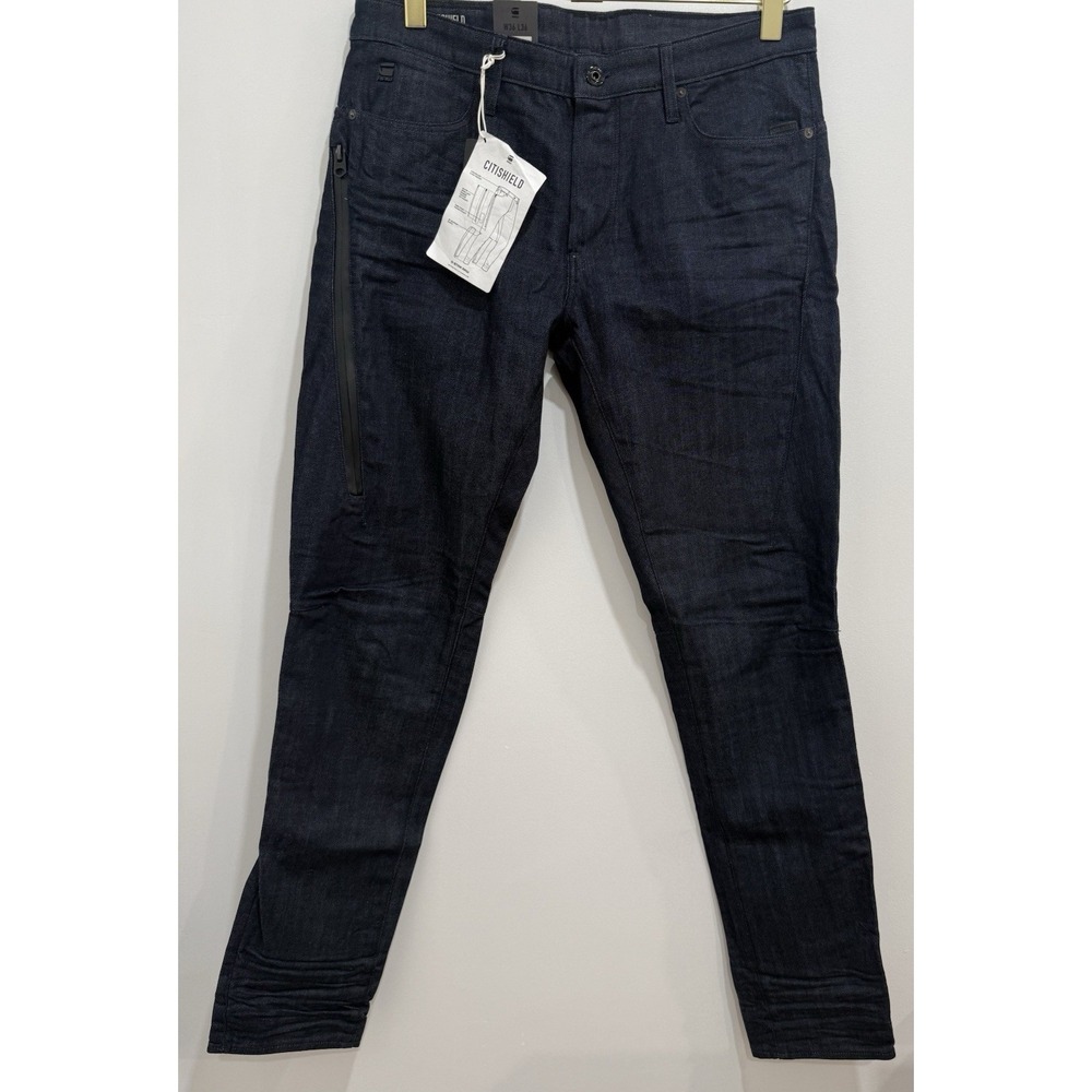 NWT G-Star Raw Mens Citishield 3D Slim Tapered Jeans Blue Size 36X36 Denim Pants